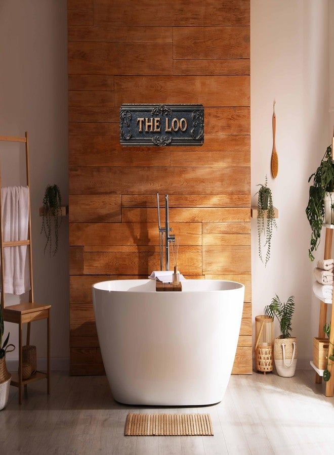 QIXFGUL Vintage Tin The Loo Sign Retro Metal Sign for bathroom Decoration - bathroom Funny Wall Art Plaque 4x16 Inch - Image 4